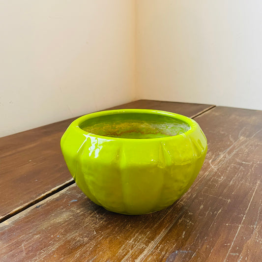 Chartreuse Glazed Pot- Vintage