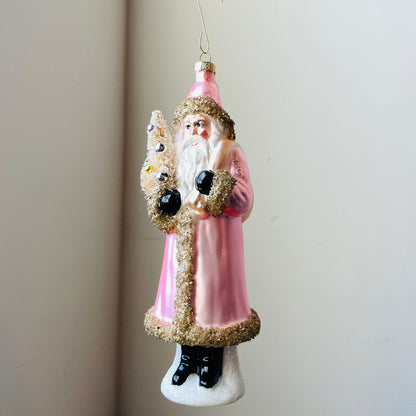 Santa w/ Sisal Tree Ornament