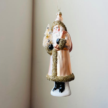 Santa w/ Sisal Tree Ornament