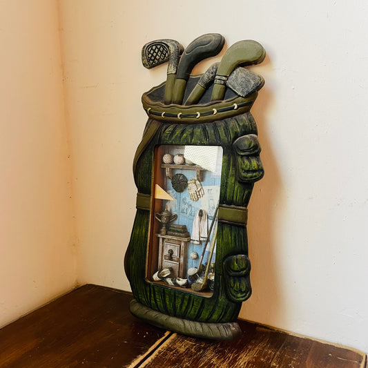 Golf Bag Shadow Box- Vintage