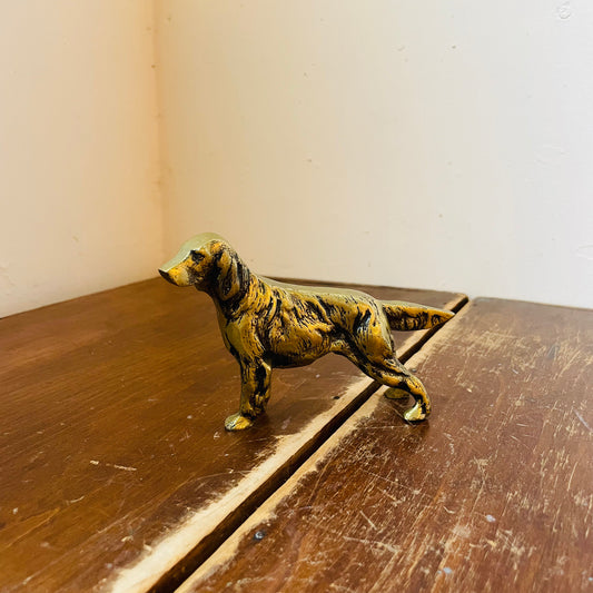 Brass Setter Dog Statue- Vintage