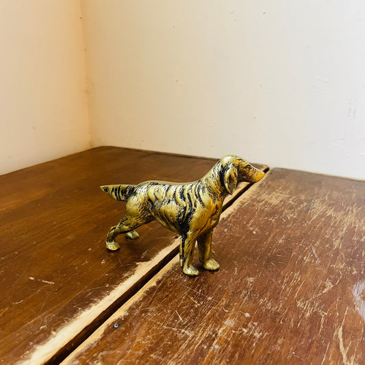 Brass Setter Dog Statue- Vintage