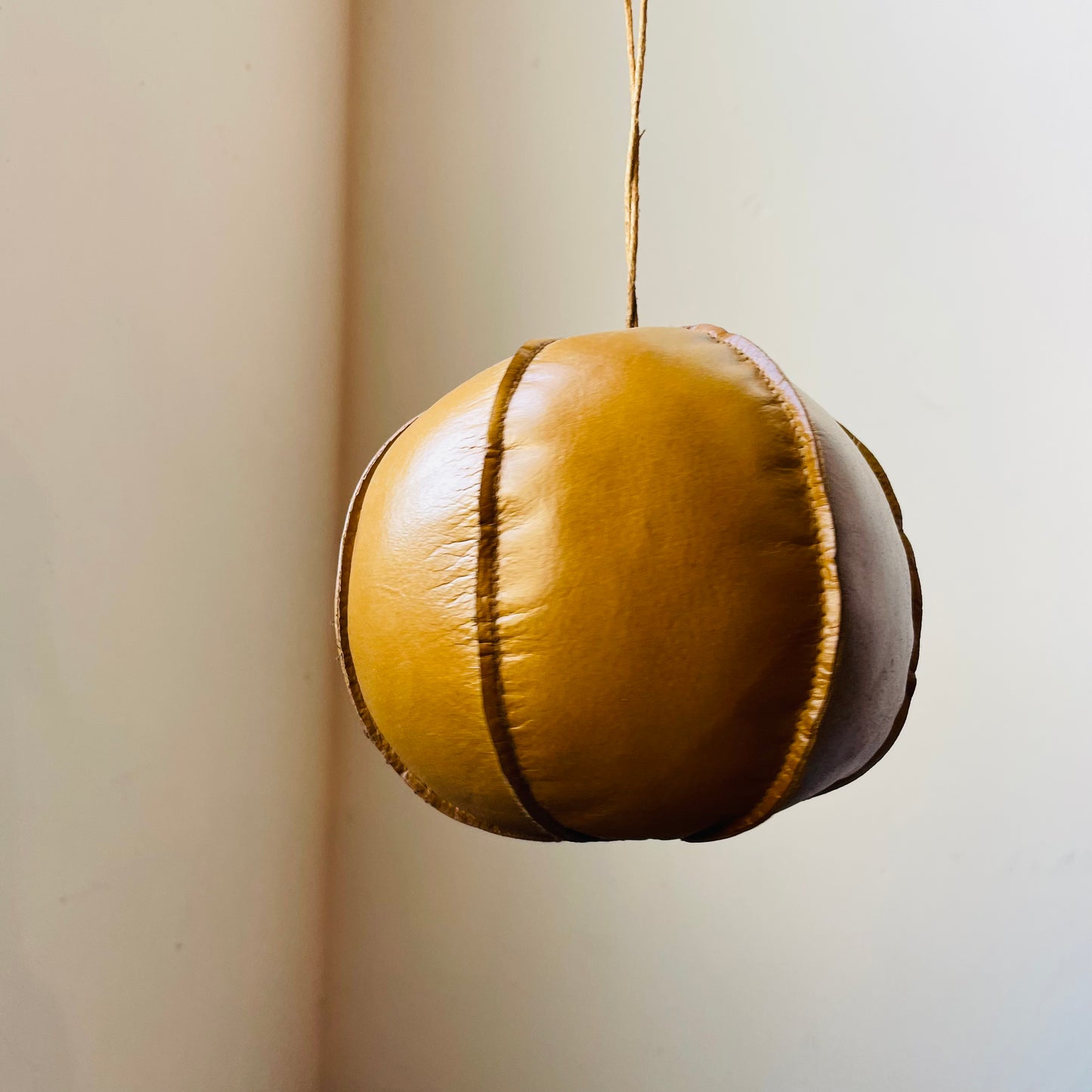 Leather Ball Christmas Ornament