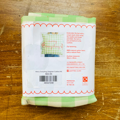 Merry Everything Gingham Cushion Kit