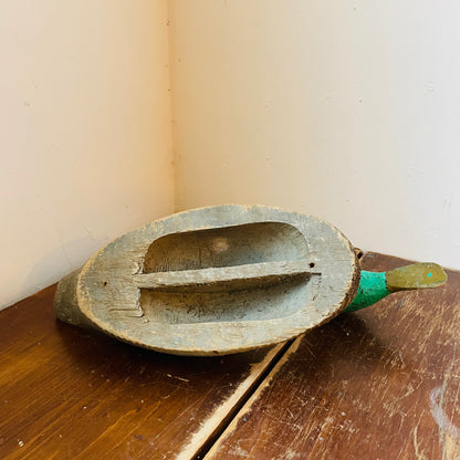 Carved Wooden Mallard Decoy SOLD AS IS- Vintage