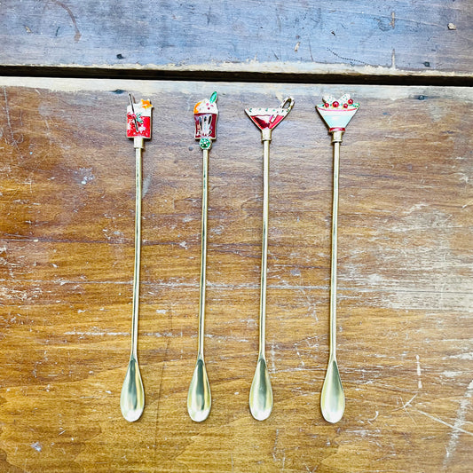 Holiday Cocktail Spoons- Set of 4