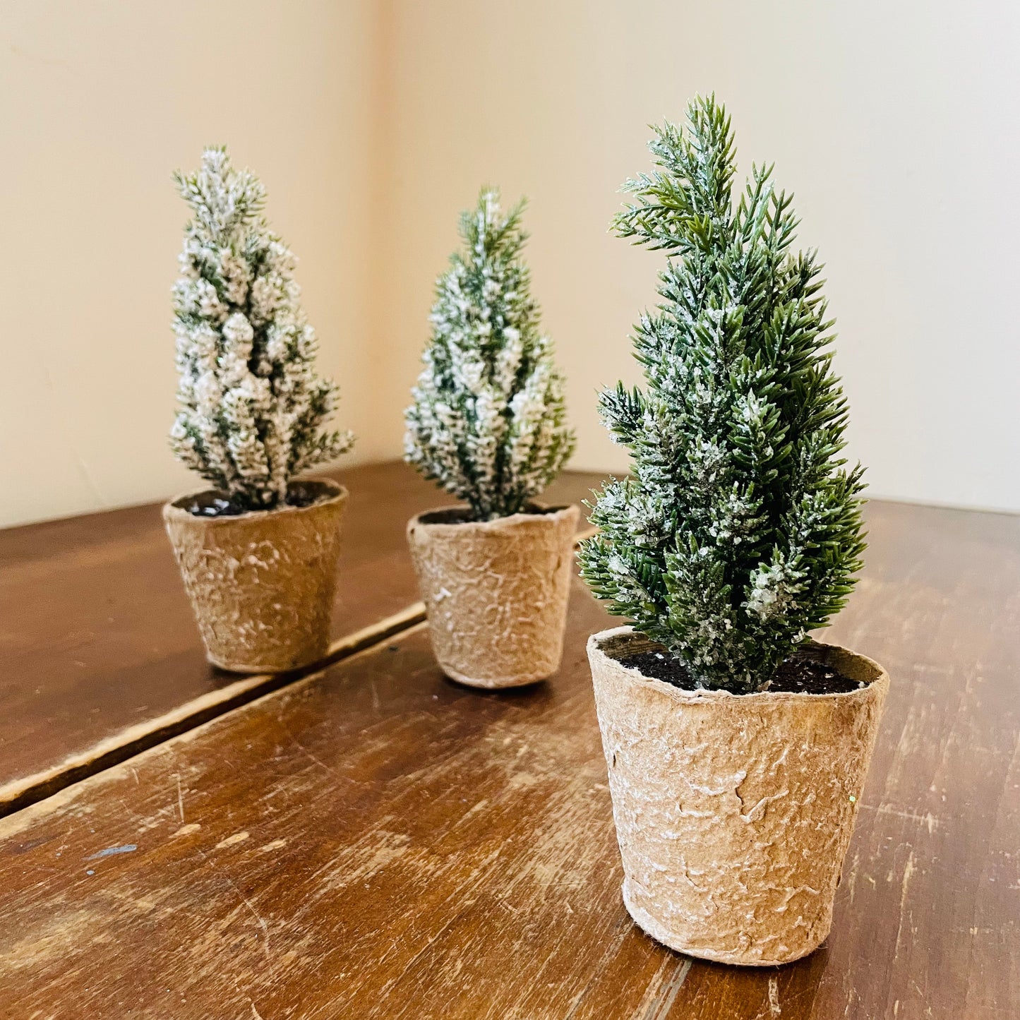 Faux Pine Tree in Paper Pot