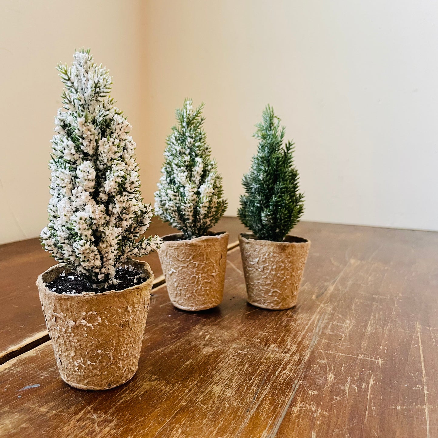 Faux Pine Tree in Paper Pot