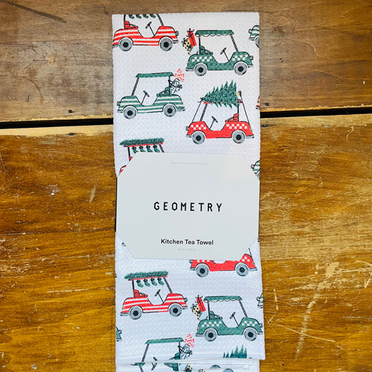 Holiday Golf Tea Towel