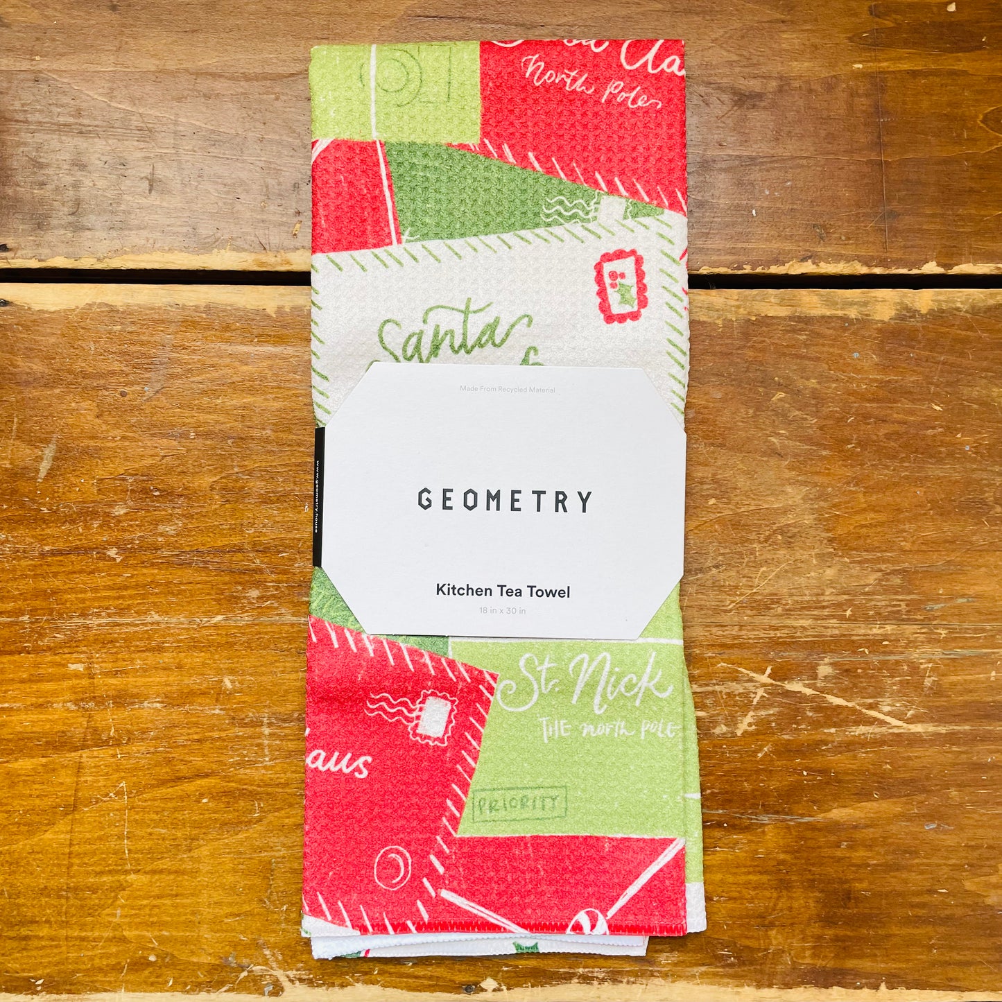 Christmas Letter Pile Tea Towel