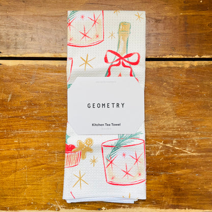 Christmas Cocktails Tea Towel