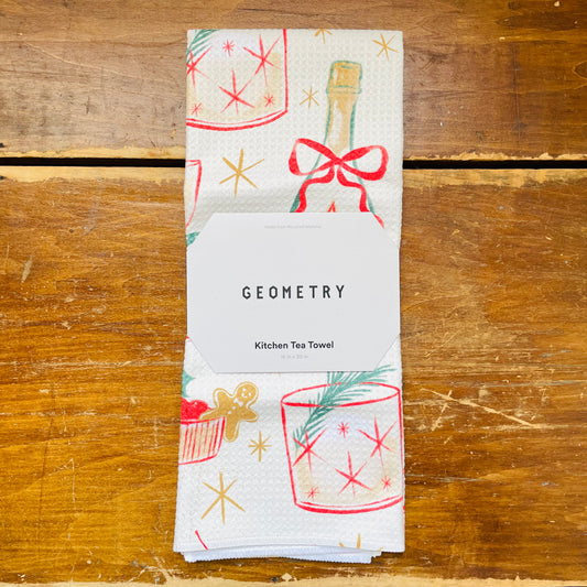 Christmas Cocktails Tea Towel