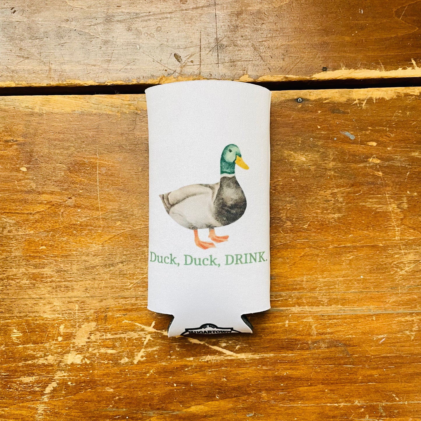 "Duck, Duck, DRINK" Slim Can Koozie