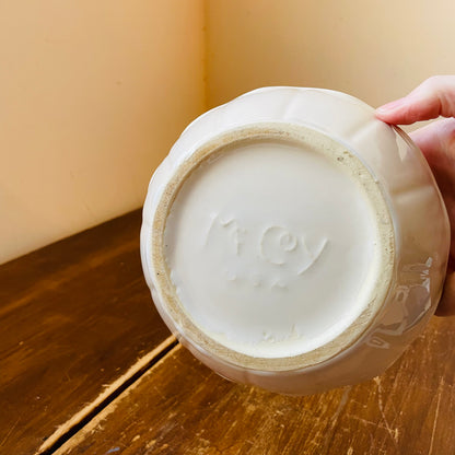 Scalloped Edge White McCoy Bulb Bowl- Vintage