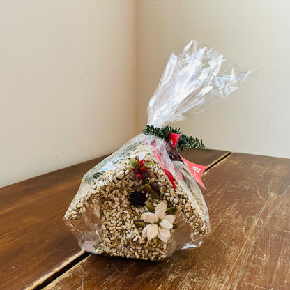 Poinsettia Bird Seed Cottage