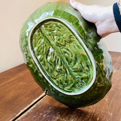 Cabbage Leaf Serving Bowl- Vintage