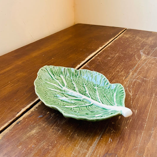 Bordallo Pinheiro Cabbage Leaf Small Serving Dish- Vintage