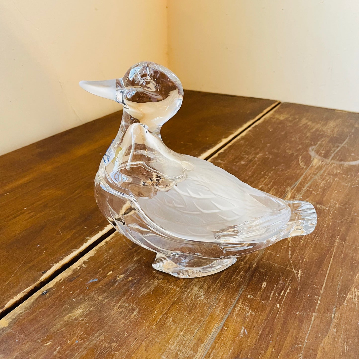 Crystal Duck Candy Dish- Vintage