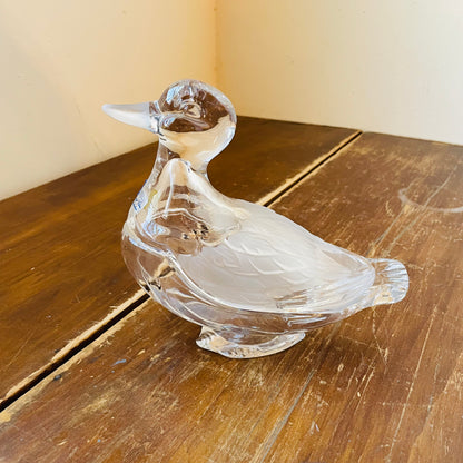Crystal Duck Candy Dish- Vintage