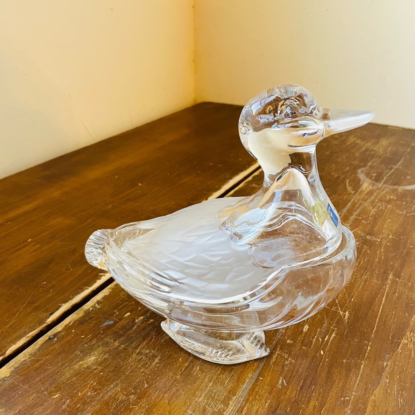 Crystal Duck Candy Dish- Vintage