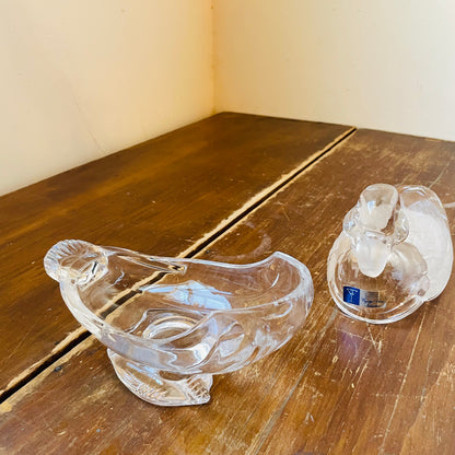 Crystal Duck Candy Dish- Vintage