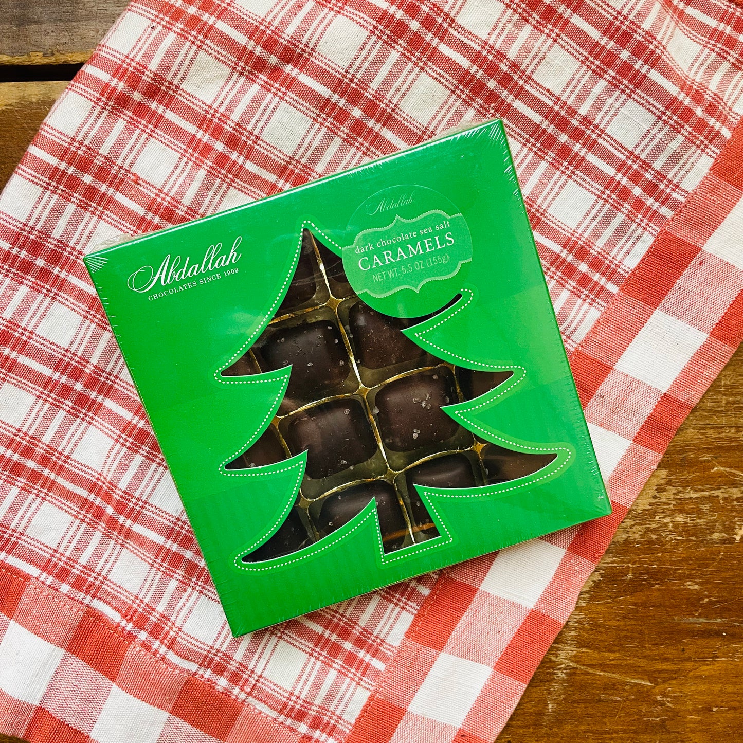 Dark Chocolate Sea Salt Caramel Tree Box