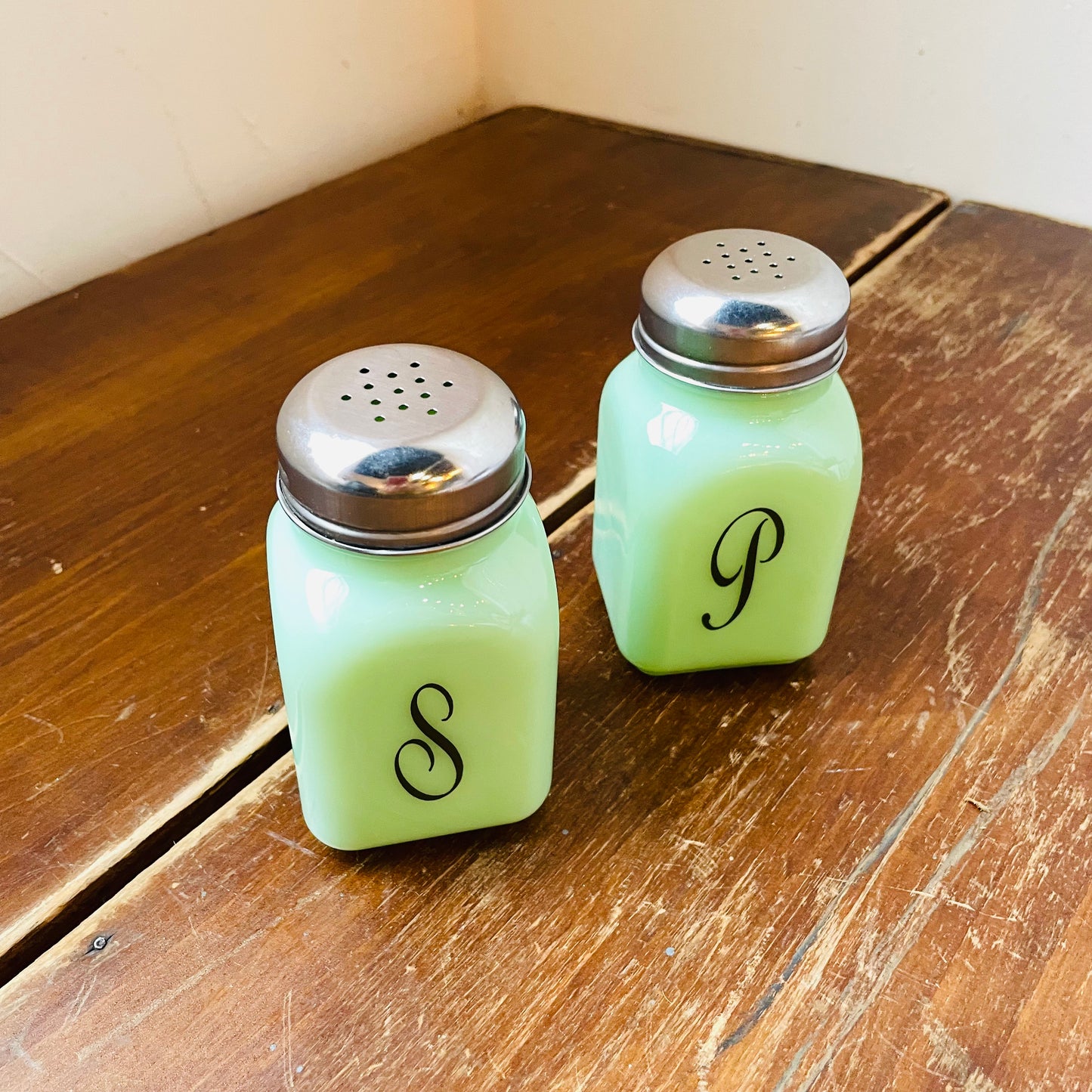 Monogram Salt & Pepper Shaker- Mosser Glass