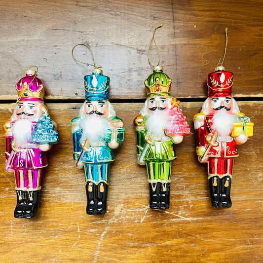 Glass Nutcracker Ornament