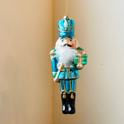 Glass Nutcracker Ornament