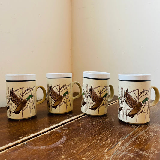 Embossed Greenhead Duck Mug Set- Vintage