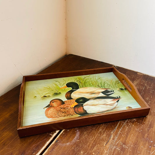 Melamine & Wooden Drakes & Hen Tray- Vintage