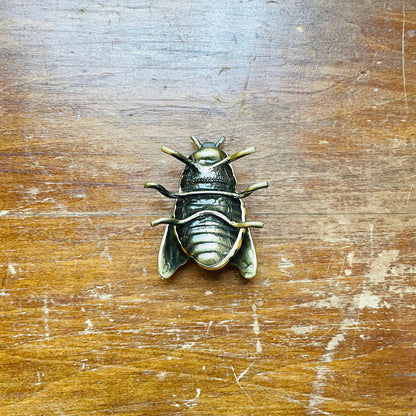 Enameled Metal Bee Shaped Trinket Box