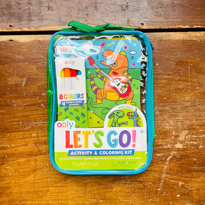 Let's Go!: Activity & Coloring Kit - Robo Dinos