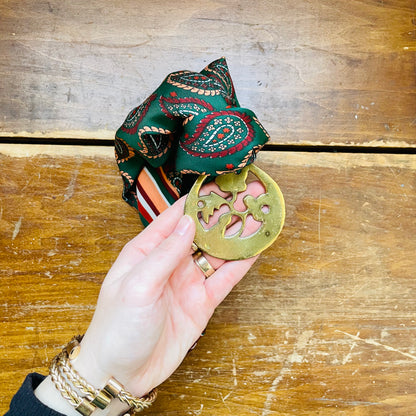 The Peach Horse Brass Scarf Necklace