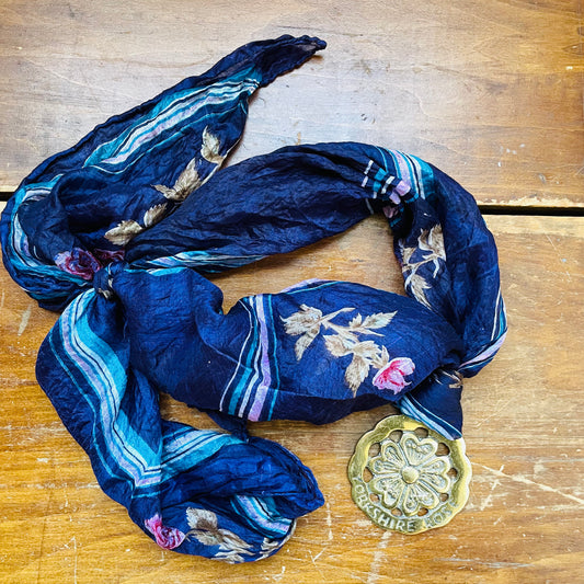 The Rosemary Horse Brass Scarf Necklace