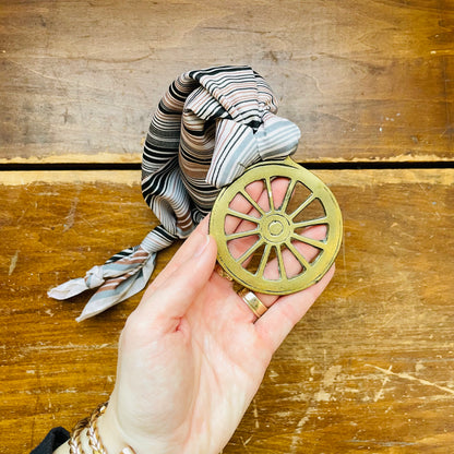 The Monroe Horse Brass Scarf Necklace