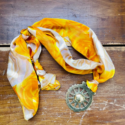 The Summer Horse Brass Scarf Necklace