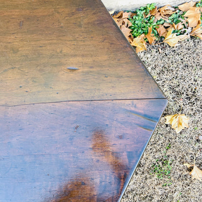 Italian Renaissance Carved Dark Walnut Parlor Table- Vintage