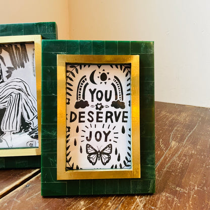 Aventurine Green and Gold Frame