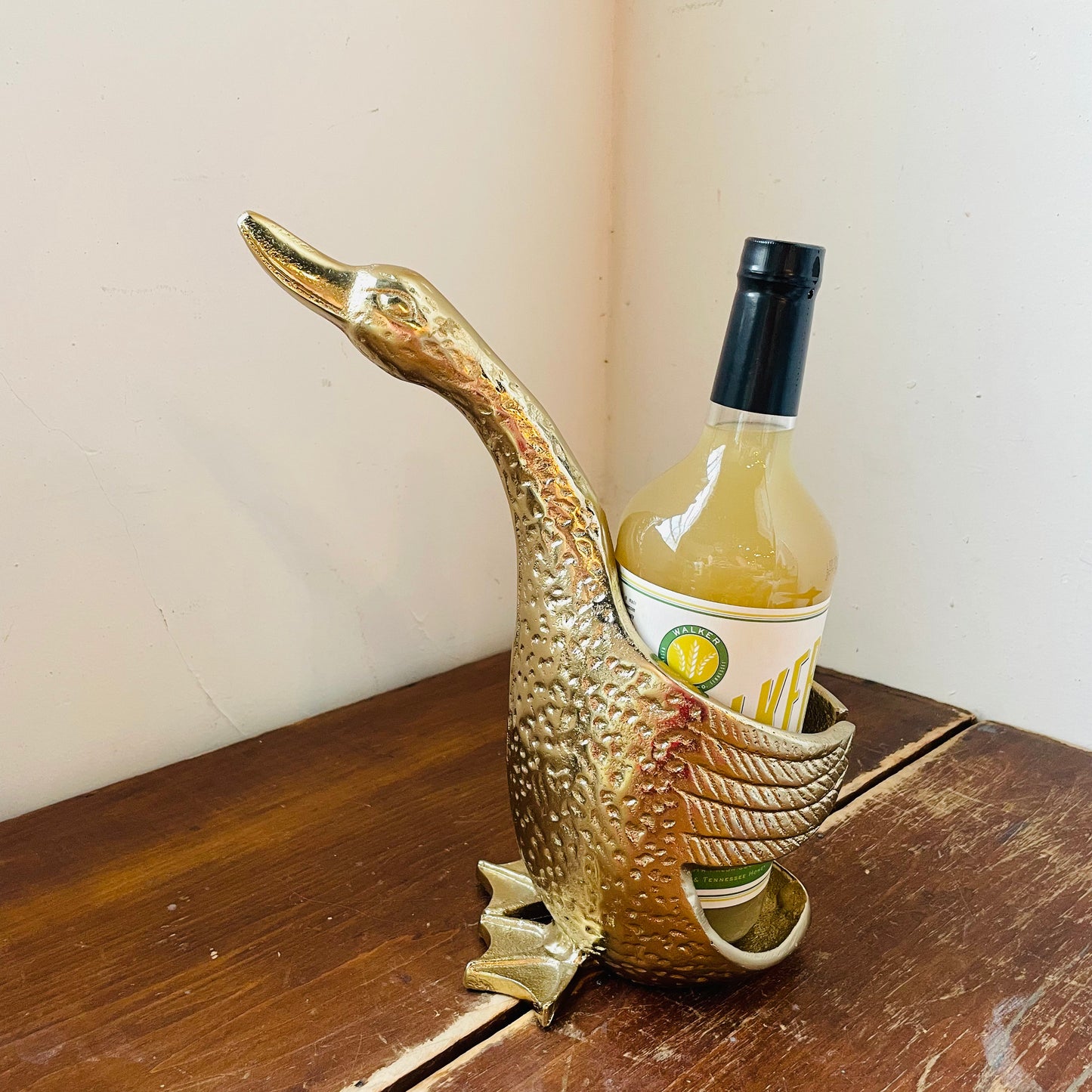 Gold Duck Bottle Holder