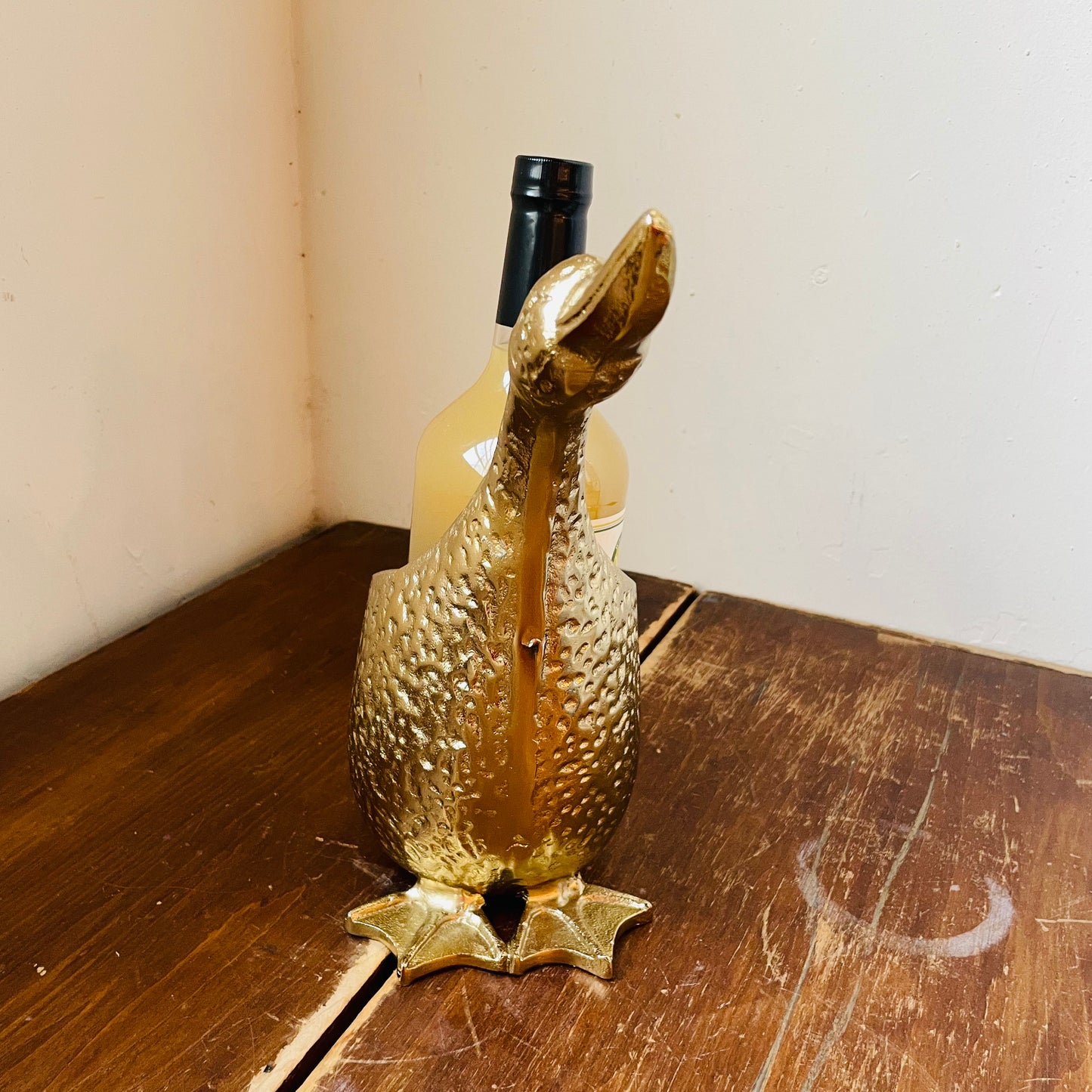 Gold Duck Bottle Holder
