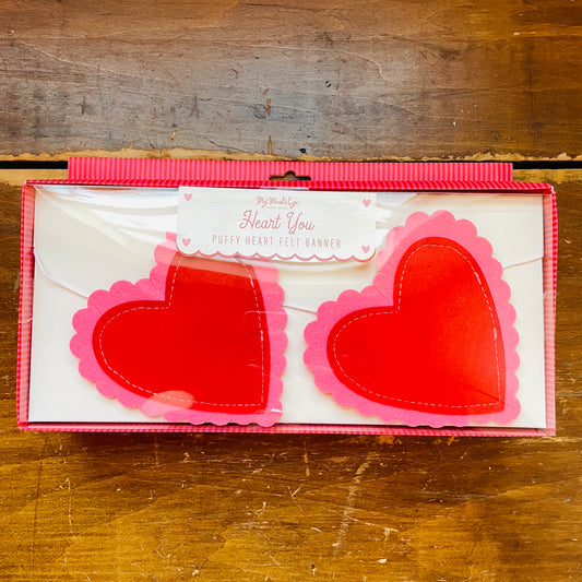Puffy Heart Felt Banner