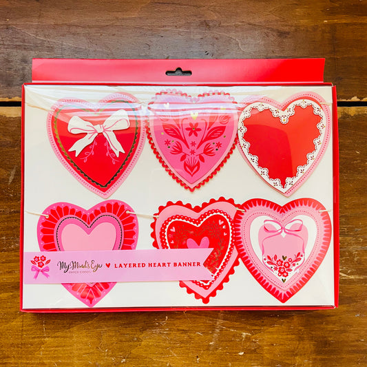 Layered Vintage Heart Banner