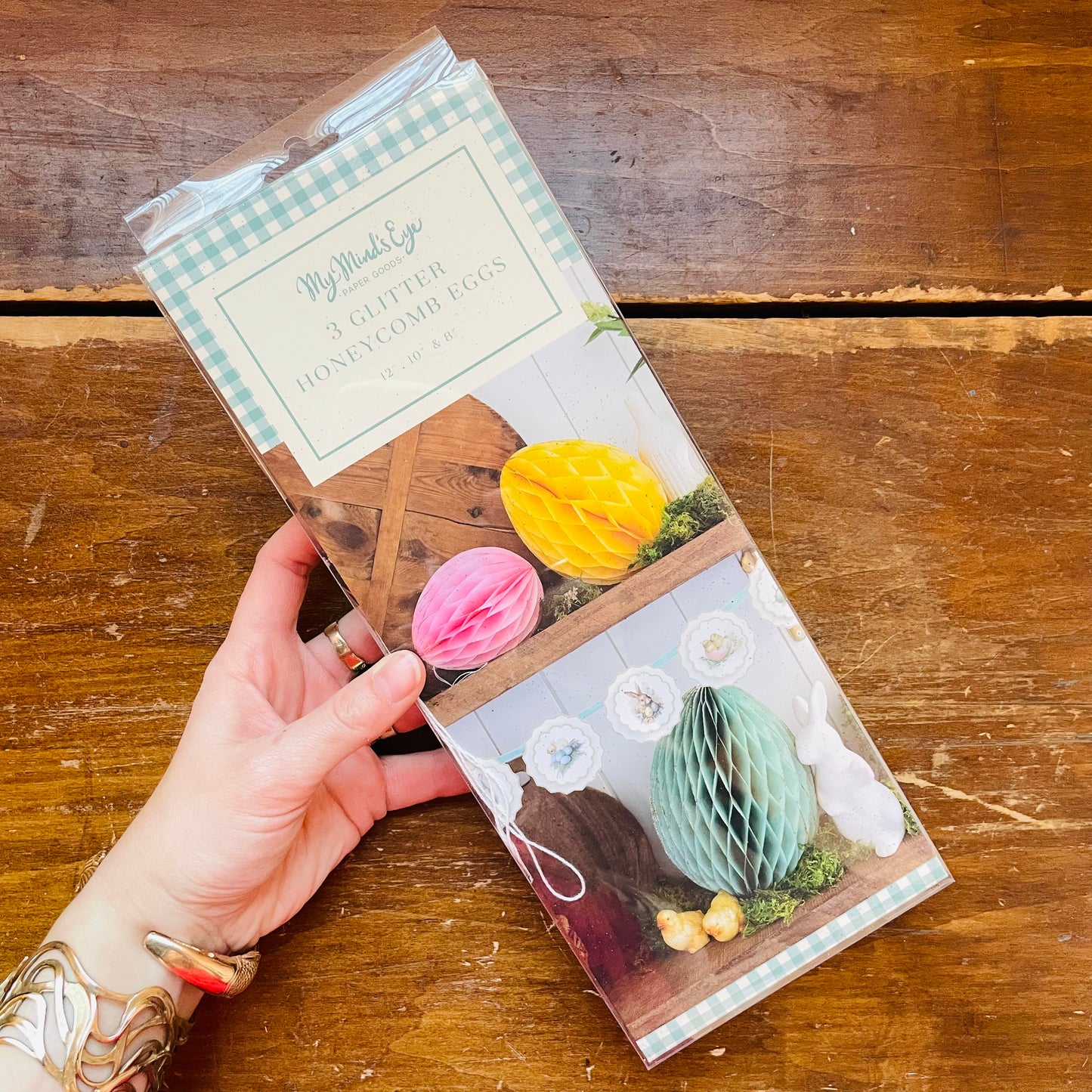 Vintage Easter honeycomb eggs