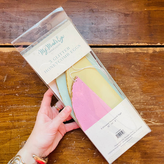 Vintage Easter honeycomb eggs