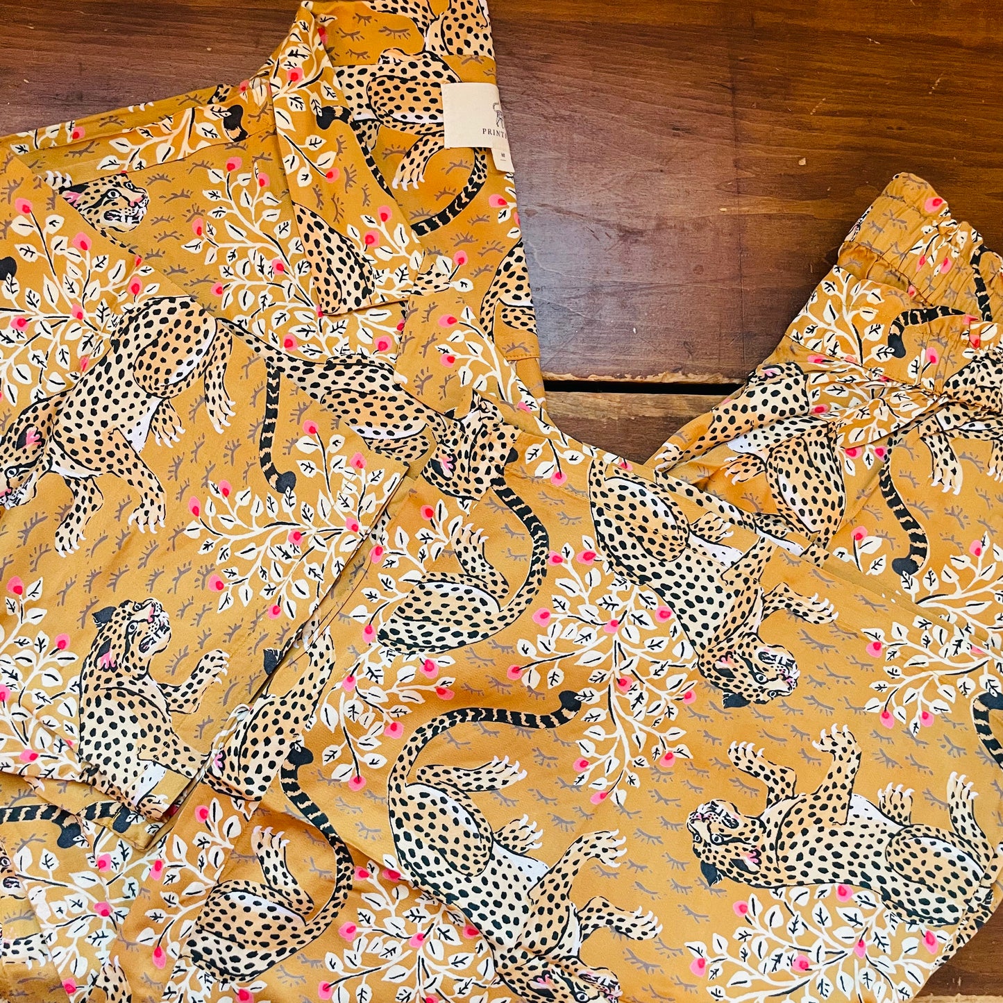 Bagheera Tobacco Satin Wildest Dreams Long PJ Set