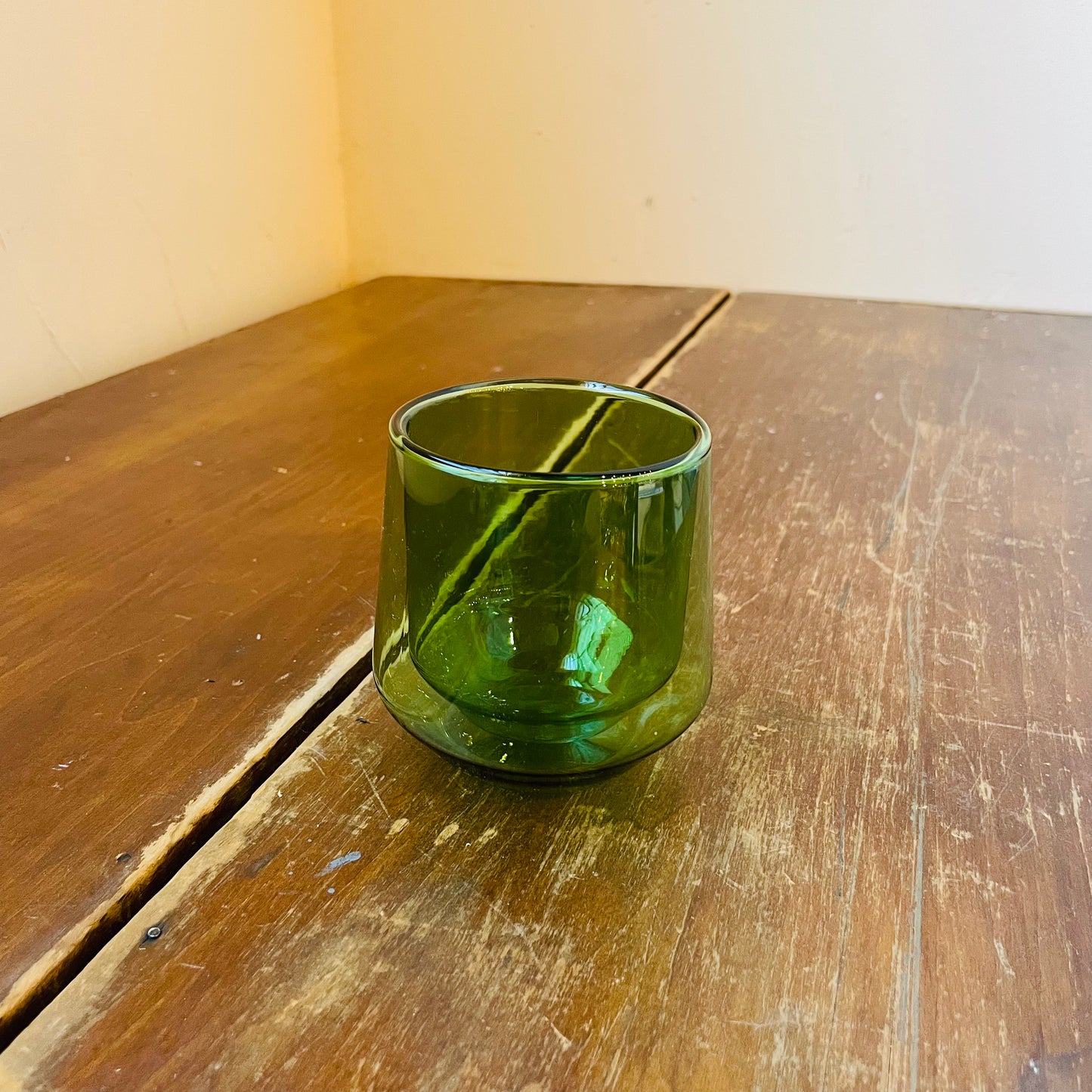 Green Double Walled Tumbler- Vintage