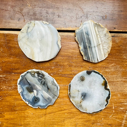 Brown Agate Coasters-Set of 4