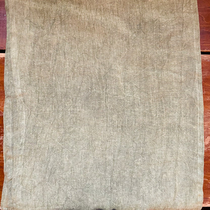 Stonewashed Olive Green Linen Table Runner