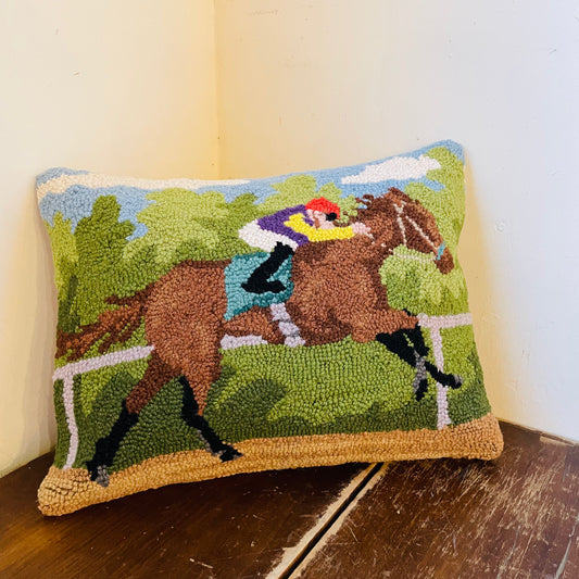 Racing Bay Thoroughbred Hook Pillow